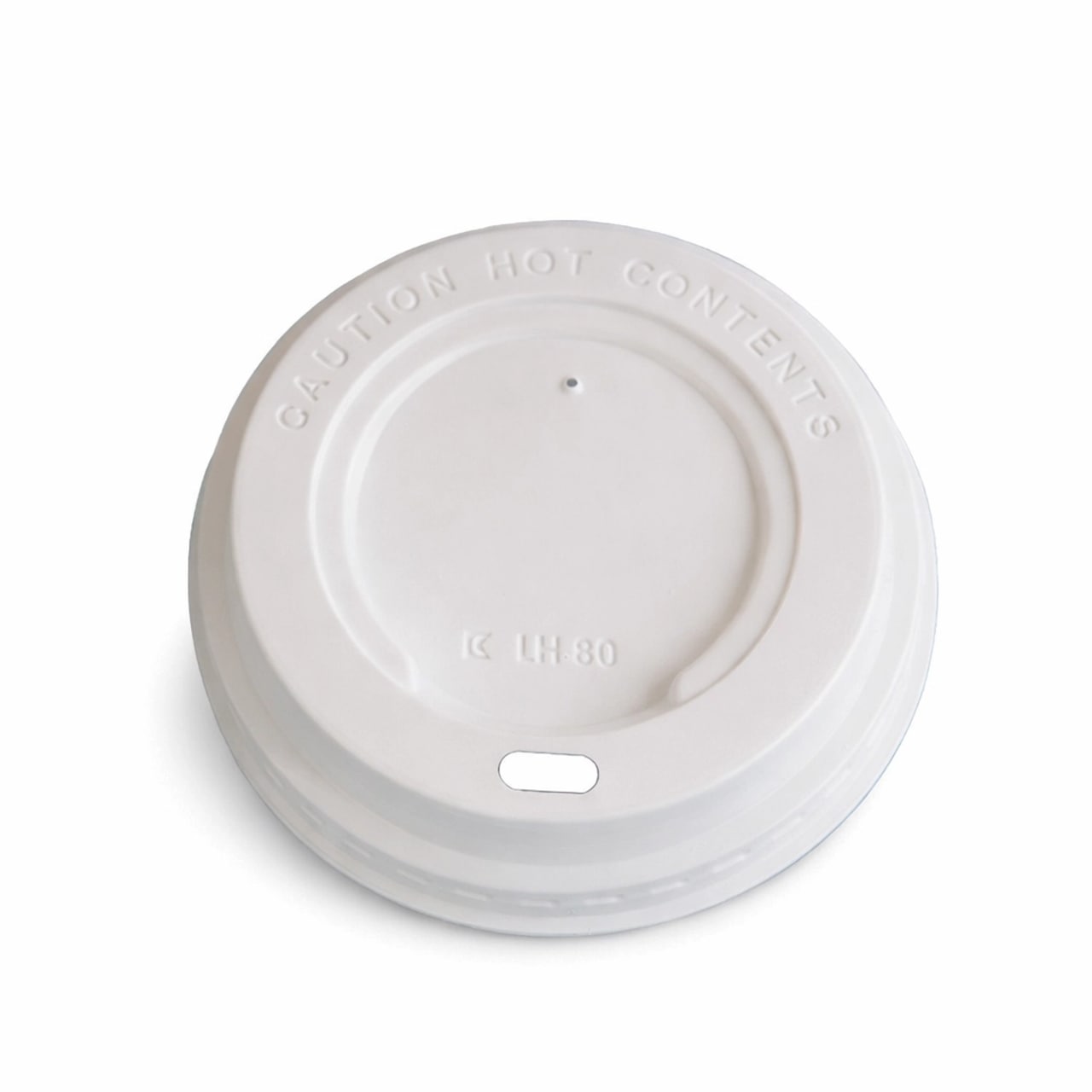 Kaffeedeckel weiß Ø 80mm | Coffee-to-go Deckel mit Trinkloch