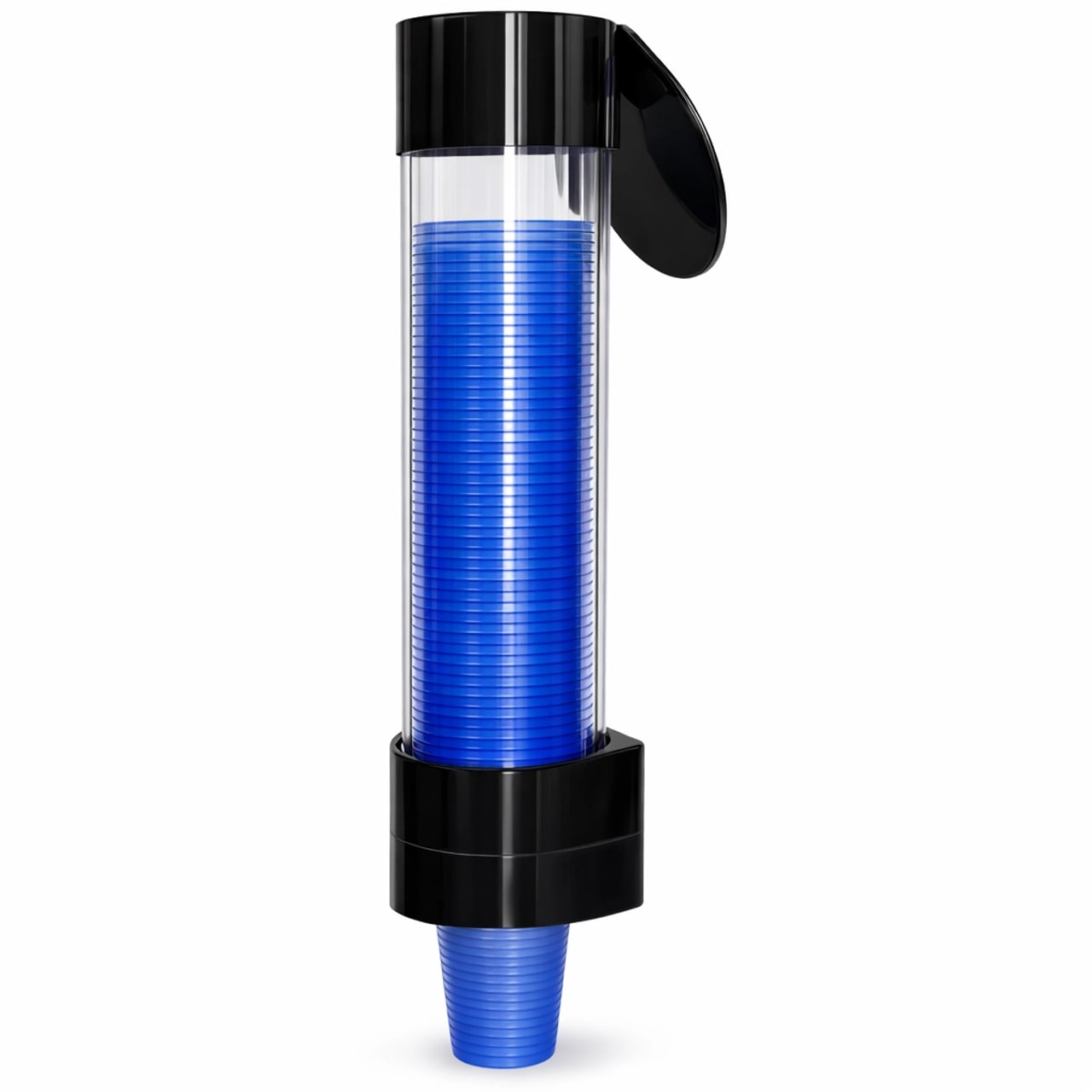 Becherspender M-50 schwarz | Wandmontage | Kapazität 100 Becher